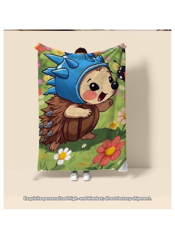 عام بطانية رقيقة من الفانيلا الكرتونية للأطفال أو الطلاب (دافئة ومريحة ومناسبة للنوم والألعاب) 100 سم * 150 سم - 442 - Image 4