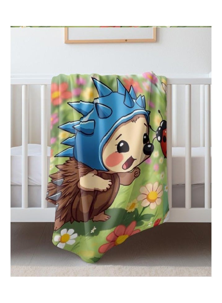 عام بطانية رقيقة من الفانيلا الكرتونية للأطفال أو الطلاب (دافئة ومريحة ومناسبة للنوم والألعاب) 100 سم * 150 سم - 442 - Image 5