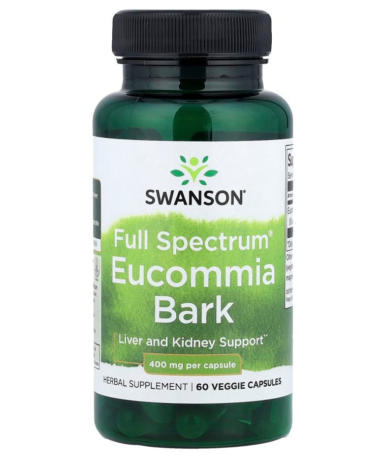 SWANSON Full Spectrum® Eucommia Bark 400 mg 60 Veggie Capsules