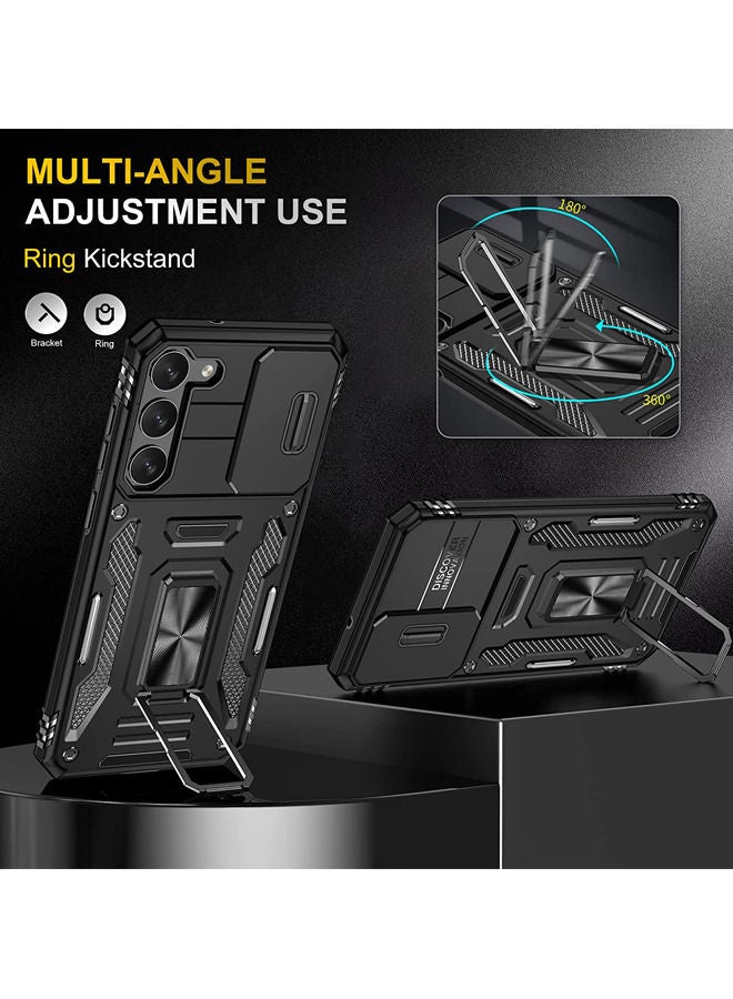 Rock Pow Samsung Galaxy S23 Plus Case with Slide Camera Cover and Screen Protector Shock Proof Grade Cover Screen and Camera Protection Rotated Ring Kickstand Heavy Duty Shockproof Protective Case - Image 4