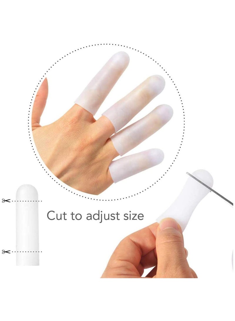 SOLARAE 10 Pieces Gel Finger Protector Cots Silicone Cover Cap Sleeves Support for Cracking Trigger - Image 4