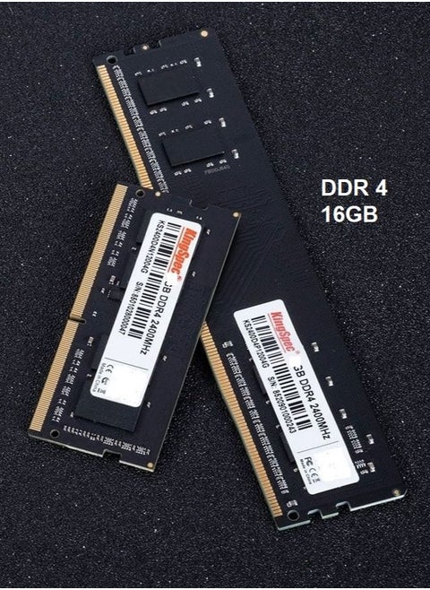 ذاكرة رام 16جيجا للكمبيوتر، رامات سريعة 16 جيجابايت, DDR4, 2666 mhz PC RAM, لكبيوتر لون أسود