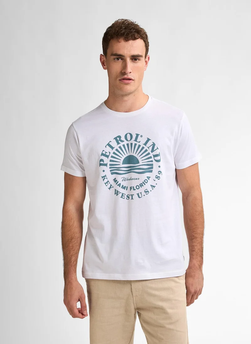 بترول اندستريز تيشيرت رجالي كلاسيك بطبعة