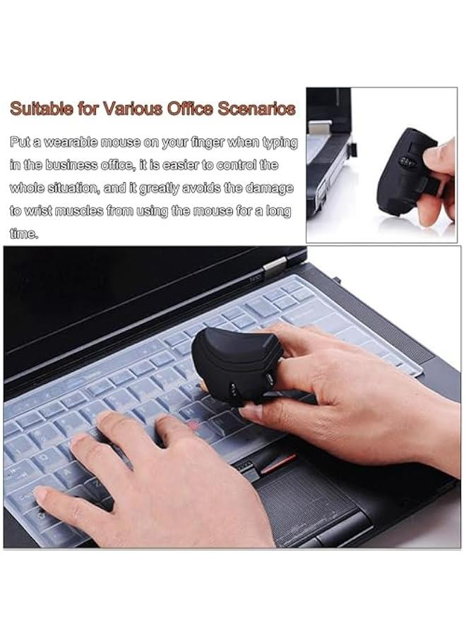 Bluetooth Mouse, Small Handheld Finger Mouse Ergonomic Mouse Rechargeable 1000DPI Resolution Wearable Mouse Portable Mini Mouse for Laptop Tablet Computer - Image 4
