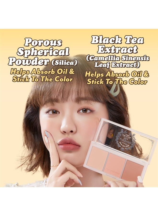 I'M MEME I'm Meme Palette - Afternoon Tea Blusher | Milk Tea Time, Blush for Cheek, Natural & Neutral, Buildable & Blendable, 3 Shades Palette, Matte Powder Blush for Face & Cheeks, For All Skin Tones, 0.42 oz  - Image 5