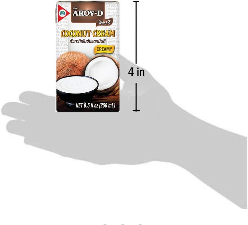 Aroy D Aroy-D Creamy Coconut Cream, 8.5 Fl Oz (Pack of 6) - 100% Pure and Vegan - Image 3