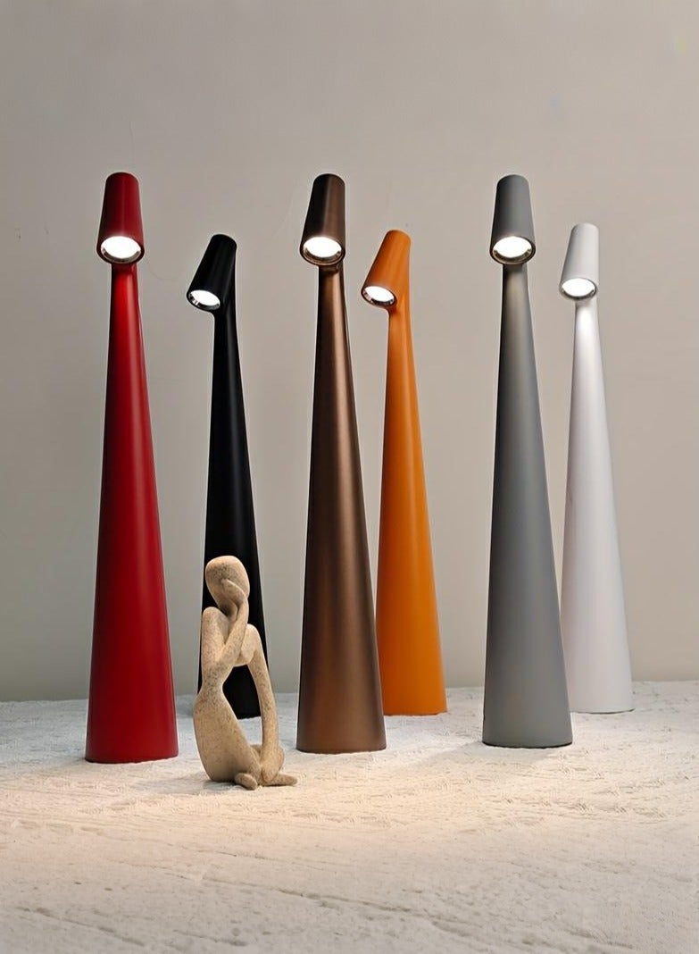 سِيمِير مصباح طاولة LED قابل لإعادة الشحن مع ثلاث ألوان قابلة للتعديل، مناسب للقراءة والدراسة في غرفة النوم أو غرفة المعيشة (أسود) - Image 2