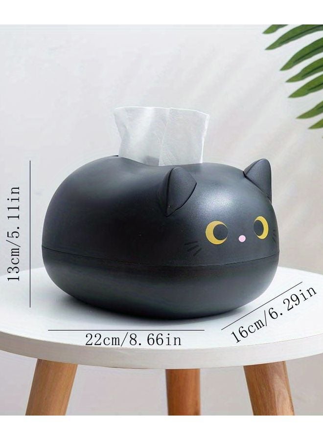 Black Cat Tissue Box Holder Decorative Home Decor For Kitchen Living Room - Image 1