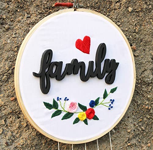 VAH- Kya Bat Hai !! VAH Family Word Embroidery Hoop Art Work Gift with Wool Tassels for Gift on Special Events ( Home décor, Wall décor, Wall Hanging)  - Image 5