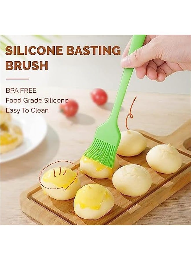 بيوينتي اونكاف مجموعة سلال تخمير من بانيتون مكونة من قطعتين - سلال دائرية 9 انش و10 انش بيضاوية للعجين المخمر مع لفائف الخبز ومكشطة العجين وبطانة كتان وفرشاة دهن لتخمير الخبز - Image 3