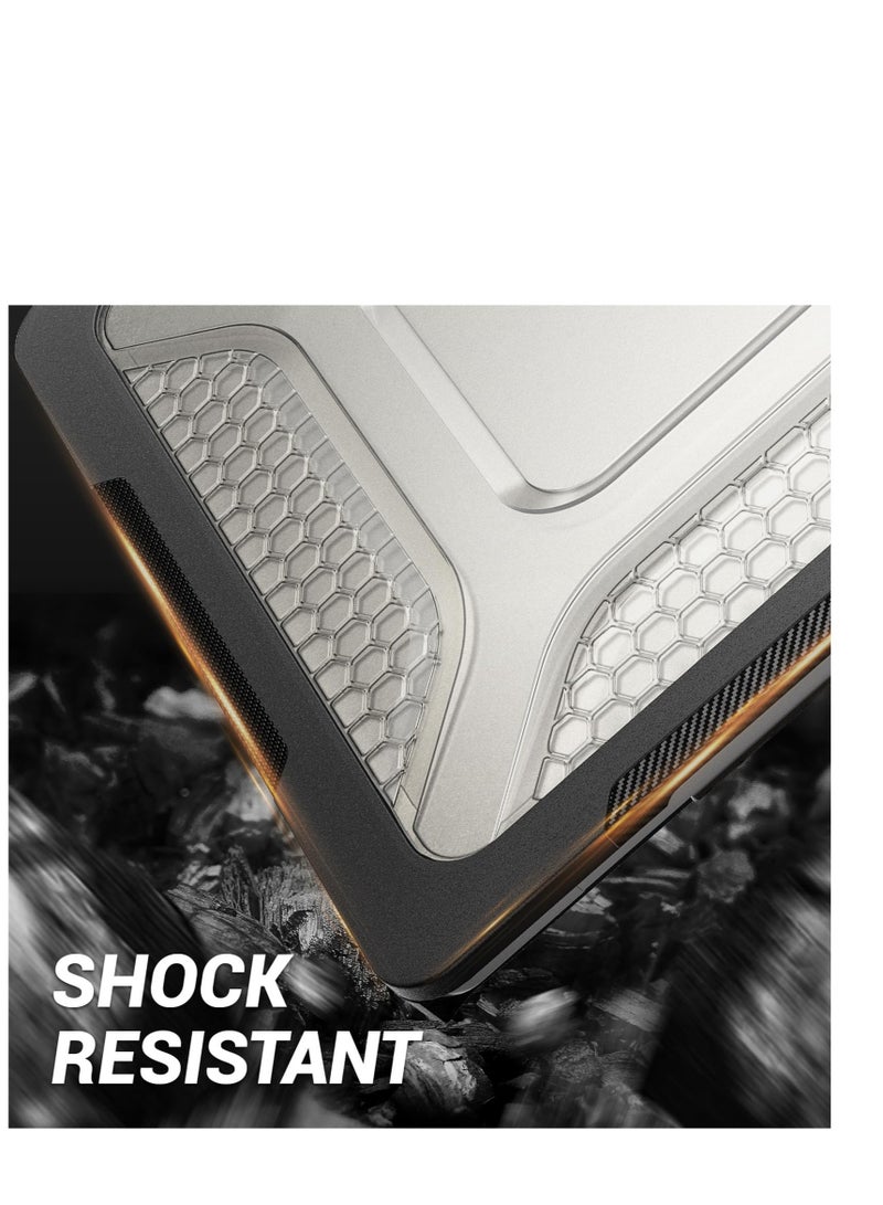 غطاء لجهاز MacBook Air 15 بوصة 2023، صلب مقاوم للصدمات مع قاعدة قابلة للطي، مناسب لجهاز MacBook Air 15”A2941 بمعالج M2 (أسود) - Image 5