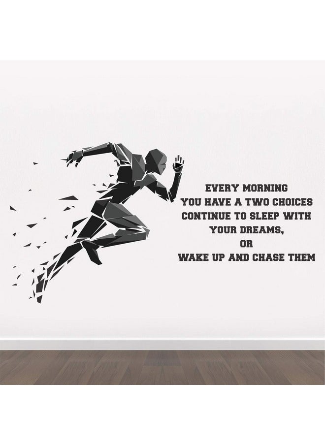 StickMe StickMe 'Gym - Fitness - Bodybuilding - Office - Sports - Workout - Boxing - Inspirational - Motivational - Quotes - Wall Sticker' -SM788 (Multi Colour, Vinyl - 180cm X 80 cm)  - Image 1