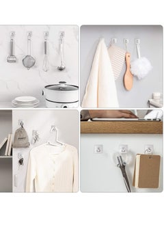 Bukela Adhesive Hooks, Black Adhesive Towel Hooks Waterproof Self Adhesive Shower Wall Hooks Stainless Steel Stick on Hooks Heavy Duty Sticky Hooks for Bathroom Kitchen Living room Camper(4 Pcs)  - Image 2