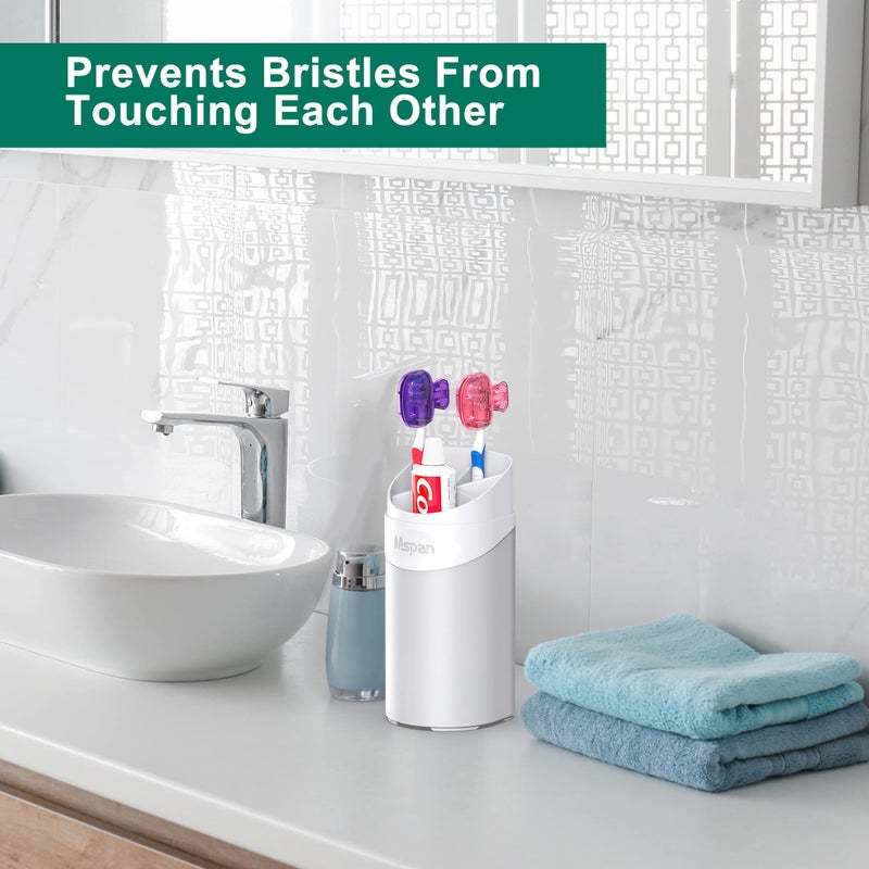 Mspan غطاء رأس فرشاة الأسنان الكهربائية Mspan: غطاء فرشاة الأسنان الصوتية لحماية السفر، علبة حماية بلاستيكية، مجموعة قيمة - Image 5