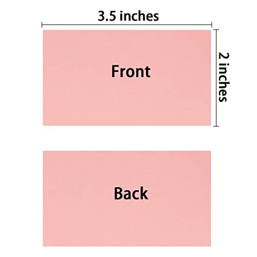 Topeen 100 Pack Thick Paper Cardstock Blank Heavy Cards Stock for Invitations, Greeting Cards Making, Postcards, Photos, 250GSM Thick Paper (Pink, 2x3.5 inches) - Image 2