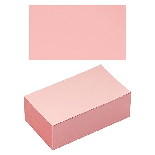 Topeen 100 Pack Thick Paper Cardstock Blank Heavy Cards Stock for Invitations, Greeting Cards Making, Postcards, Photos, 250GSM Thick Paper (Pink, 2x3.5 inches) - Image 1