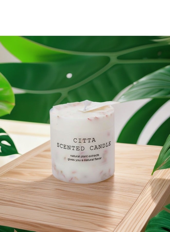 Cylindrical soy wax aromatic candle - natural fragrance, elegant decoration  - Image 4
