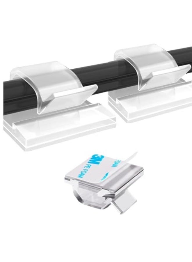 Topavatop 45PCS Outdoor Light Clips (Large, Clear), Christmas Light Clips for String Lights, Adhesive Cable Clips for Cable Management Cord Organizer, Wire Holders Hooks for Wall, Car, PC - Image 1