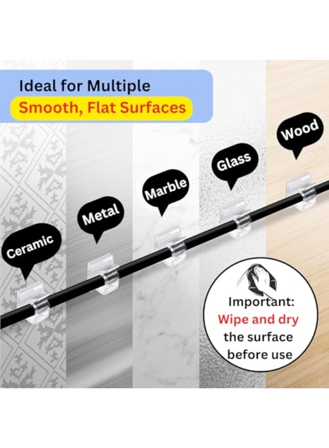 Topavatop 45PCS Outdoor Light Clips (Large, Clear), Christmas Light Clips for String Lights, Adhesive Cable Clips for Cable Management Cord Organizer, Wire Holders Hooks for Wall, Car, PC - Image 4