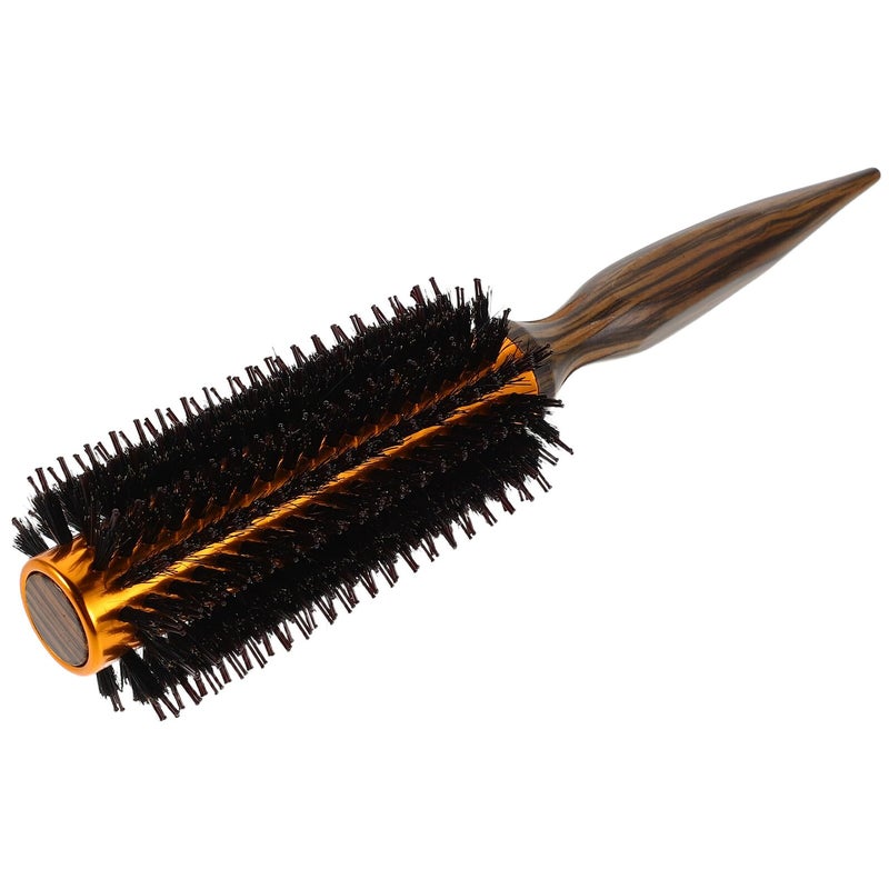 Heat Resistant Thermal Curling Brush With Wooden Handle For Fine Hair Styling - Image 2