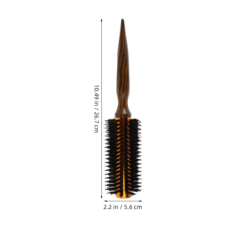 Heat Resistant Thermal Curling Brush With Wooden Handle For Fine Hair Styling - Image 3
