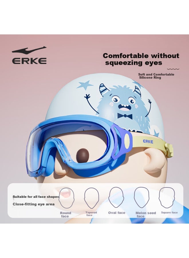 Erke Children's Large Frame Swimming Goggles, High-definition Anti-fog Waterproof Diving Gl, Swimming Equipment For Boys And Girls, Sea Mist Blue - Image 3