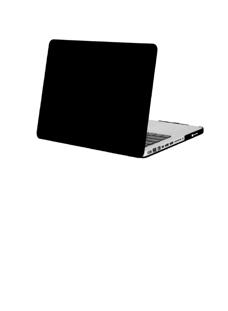 متوافق مع حافظة MacBook Pro مقاس 13 بوصة (موديل A1278 مع قرص مضغوط) إصدار قديم أوائل 2012 2011 2010 2009 2008 غطاء حماية من البلاستيك الصلب، أسود - Image 1