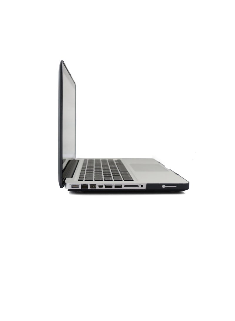 متوافق مع حافظة MacBook Pro مقاس 13 بوصة (موديل A1278 مع قرص مضغوط) إصدار قديم أوائل 2012 2011 2010 2009 2008 غطاء حماية من البلاستيك الصلب، أسود - Image 2