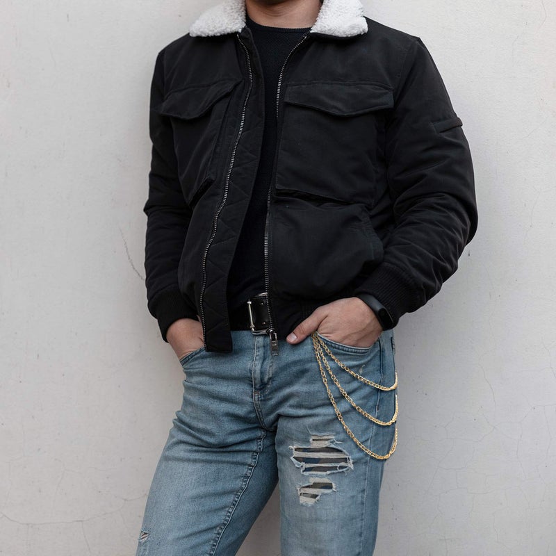 Hotop 3 Pieces Jeans Chains Wallet Pocket Belt Hip Hop Pants Chain Biker Trouser Accessory Jewelry Gift for Men Women(Gold) - Image 5