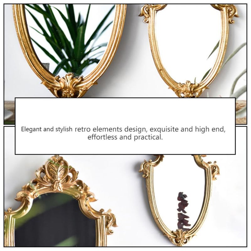 Vintage Royal Court Style Hanging Mirror Small For Bathroom Bedroom Decor - Image 4