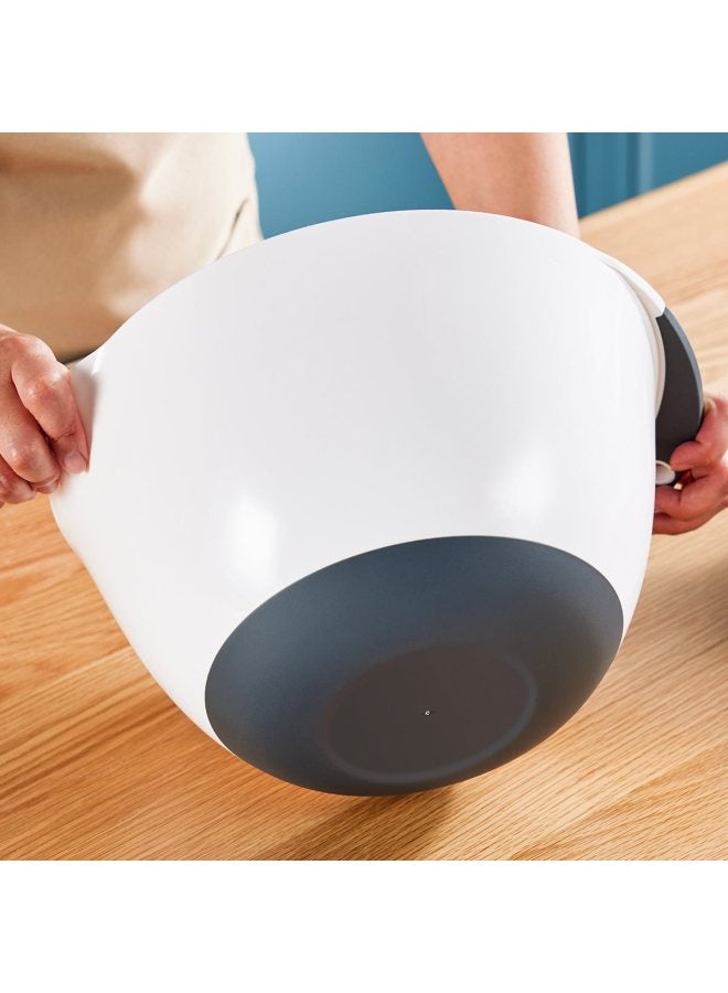 Kneading Basin Household Kitchen Vegetable Washing Basin Egg-Beating Basin Baking Special Plastic Anti-Slip Thickening And Deepening Noodle Basin-Specifications:▶▶▶▶White Small Size  Egg Beating/baking/mini Size (48 Pieces/box)◀◀◀◀-Color:▶ ▶ ▶ ▶ White ◀ ◀ ◀ ◀ - Image 4