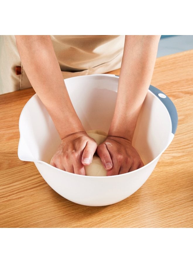 Kneading Basin Household Kitchen Vegetable Washing Basin Egg-Beating Basin Baking Special Plastic Anti-Slip Thickening And Deepening Noodle Basin-Specifications:▶▶▶▶White Small Size  Egg Beating/baking/mini Size (48 Pieces/box)◀◀◀◀-Color:▶ ▶ ▶ ▶ White ◀ ◀ ◀ ◀ - Image 2