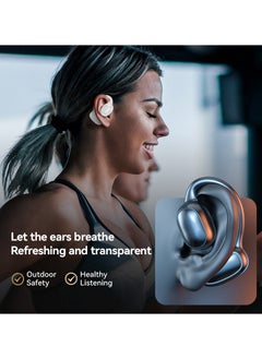 True Wireless Bone Conduction Earphones, OWS Open Ear Headphones with Earhooks, Bluetooth 5.3, Up to 60H Playtime with Case, IP68, AAC/SBC, for Cycling Yoga Workouts - pzsku/Z5EB7257A47A282D87383Z/45/_/1719396069/cfb488c5-83b9-4e1b-a32a-3721e202752c