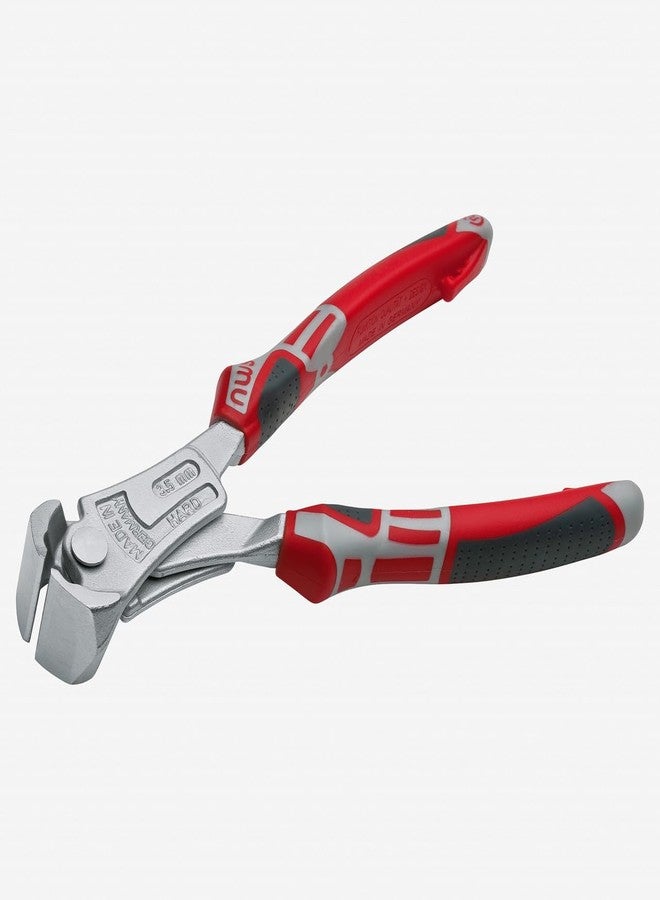 NWS 8" Heavy Duty Lever End Cutting Nipper PowerBolt - Matte Chromium - SoftGripp, Tethered Attachment - Image 1