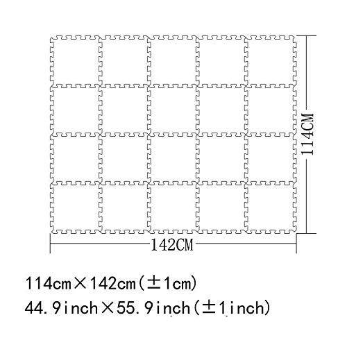 YIMINYUER® 20 Tiles (30cm×30cm×1cm Each Tile) Baby Soft Puzzle Play Mats, Kids Thick EVA Foam Floor, Toddlers & Children's Soft Interlocking Mat R10R12G301020 - Image 3