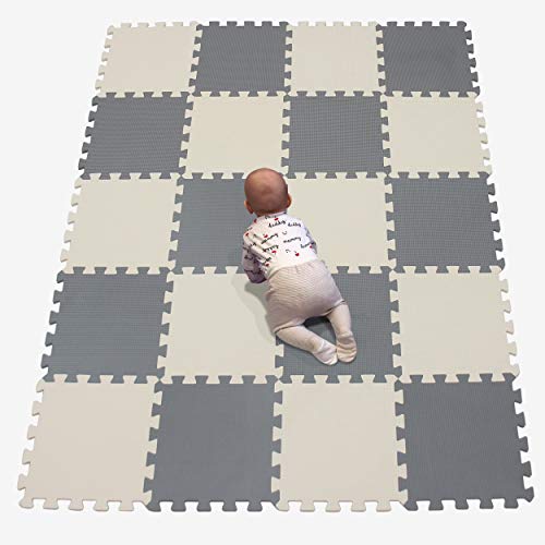 YIMINYUER® 20 Tiles (30cm×30cm×1cm Each Tile) Baby Soft Puzzle Play Mats, Kids Thick EVA Foam Floor, Toddlers & Children's Soft Interlocking Mat R10R12G301020 - Image 1