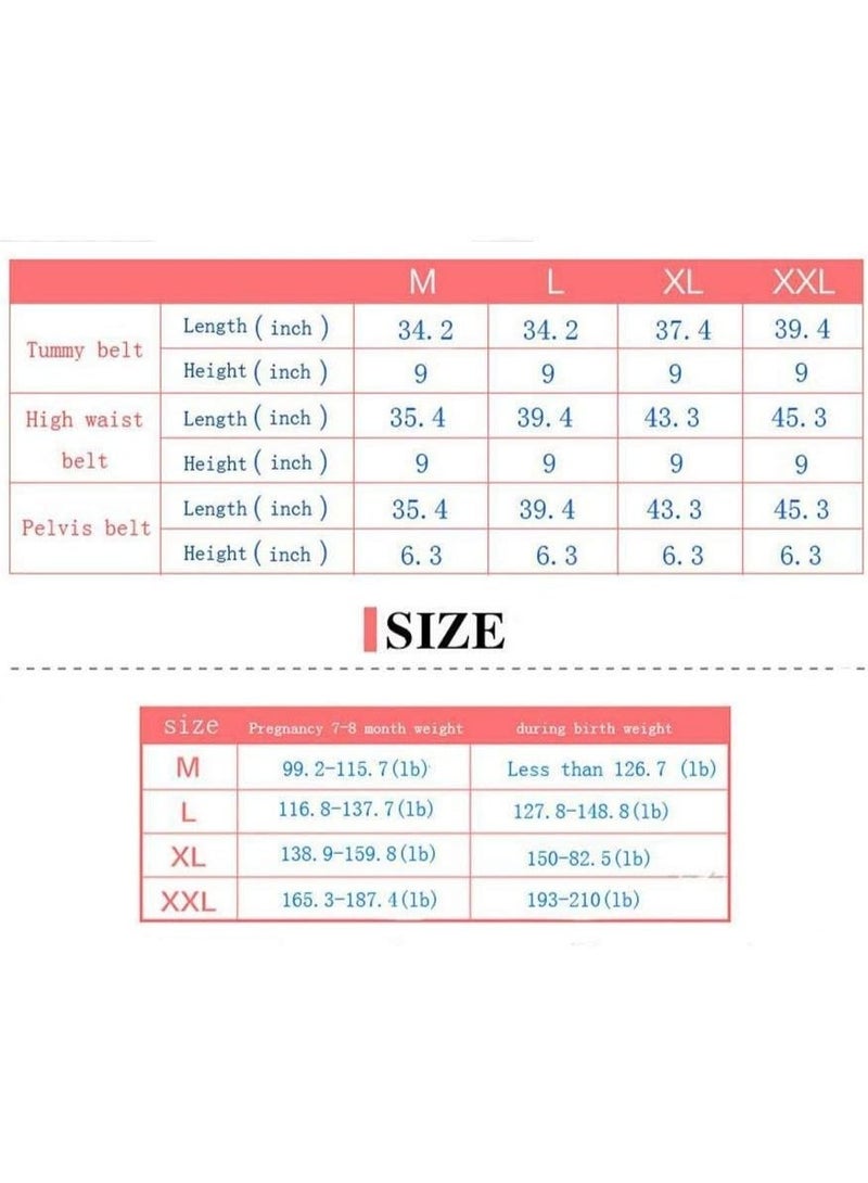 Kimaya 3 in 1 Postpartum Girdle Support Recovery Belly Band Corset Wrap Body Shaper for After Birth Postnatal C-Section Waist Pelvis Shapewear, Beige (Medium)  - Image 4