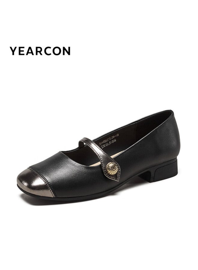 YEARCON Low-Heeled Women'S Mary Jane Comfortable Single Shoes 27313W Black 313 37 - Image 3