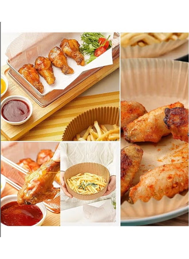 EHOME Air Fryer Liner 50 PCS Round Disposable Baking Paper Non-Stick Paper Parchment for Air Fryer, Steamer, Microwave, Frying Pan(7.9IN) - Image 4