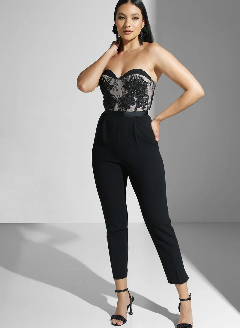 Karen Millen Lace Embroidered Jumpsuit