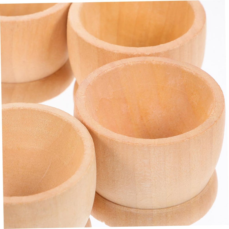15Pcs Wooden Egg Holder Stand Easter Non Slip Decorative Base Home Kitchen DIY Craft - Image 5