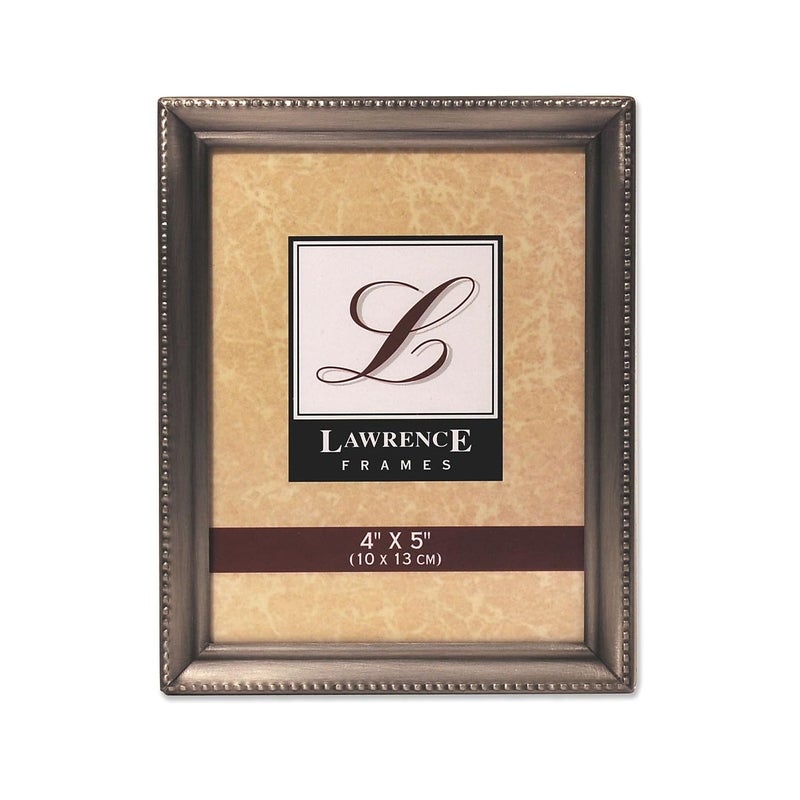 Lawrence Frames Bead Border Design 4x5 Pewter