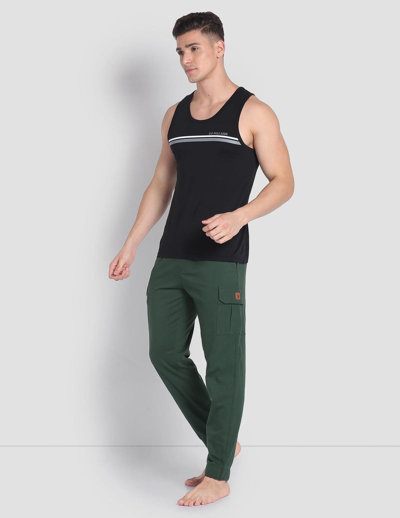 U.S. POLO ASSN. Lightweight Utility OJ002 Lounge Cargo Joggers - Pack of 1 (Bottle Green S) - Image 5