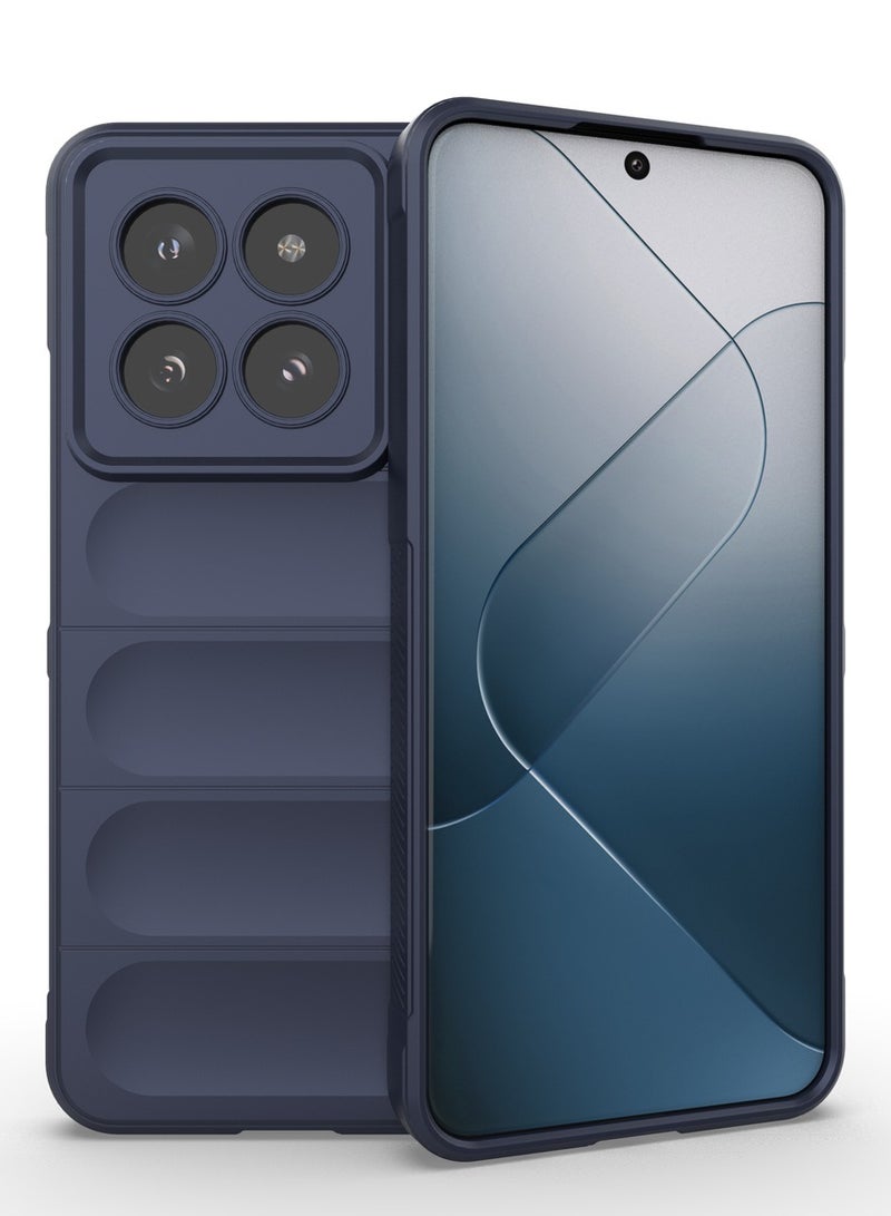 جولدن ماسك شاومى 14 برو(Xiaomi 14 Pro) جراب ماجيك كيس كفر حماية للهاتف - (ازرق داكن) - Image 1