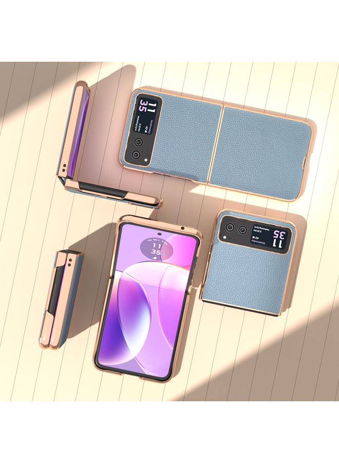 اس-توب جراب لهاتف Motorola Razr 40 من الجلد الطبيعي من سلسلة Mino مع طلاء نانو - Image 3