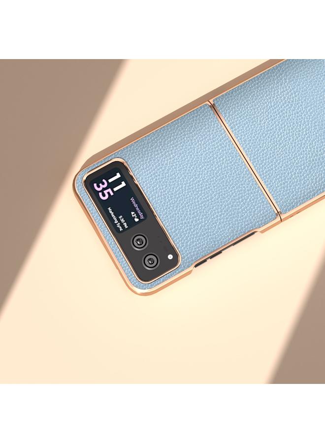 اس-توب جراب لهاتف Motorola Razr 40 من الجلد الطبيعي من سلسلة Mino مع طلاء نانو - Image 5