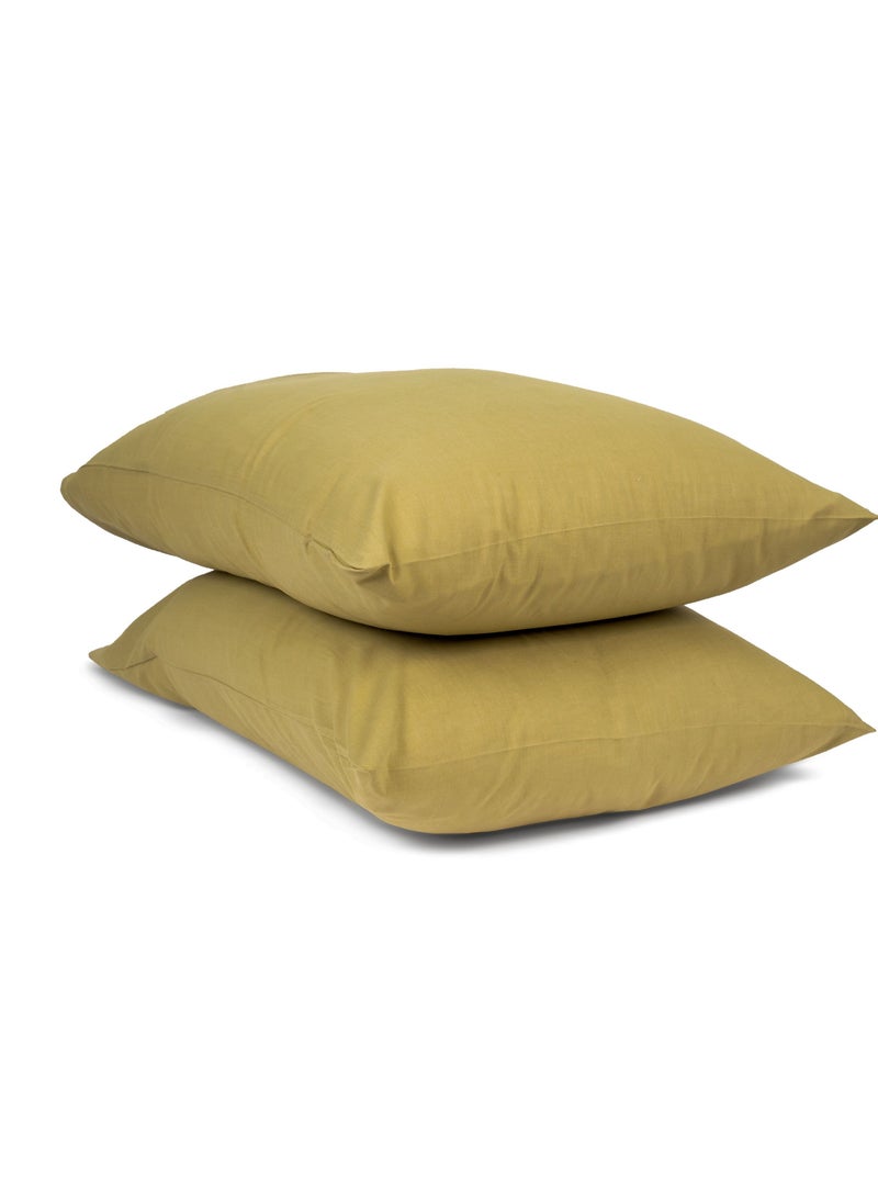 Home of linens طقم كيس وسادة قطن زيتوني 50x70  - Image 2
