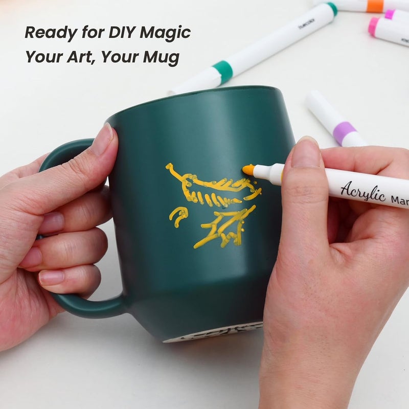 Miicol Ceramic Coffee Mug, 16 oz Large Coffee Cup, Tea Mug with Handle, Flat Bottom Mug for Men, Women, Office, Microwave and Dishwasher Safe, Multi-Color, Turquoise - Image 4