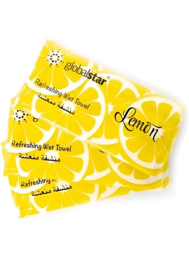 جلوبال ستار مناديل جلوبال ستار المنعشة برائحة الليمون – 25 قطعة/العبوة - Image 1