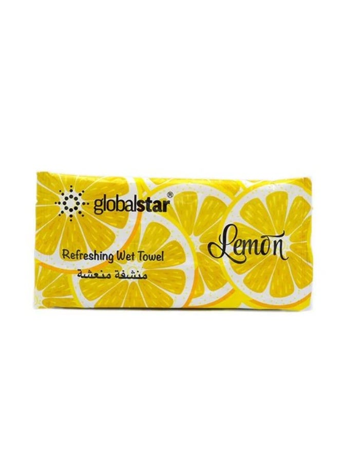 جلوبال ستار مناديل جلوبال ستار المنعشة برائحة الليمون – 25 قطعة/العبوة - Image 2